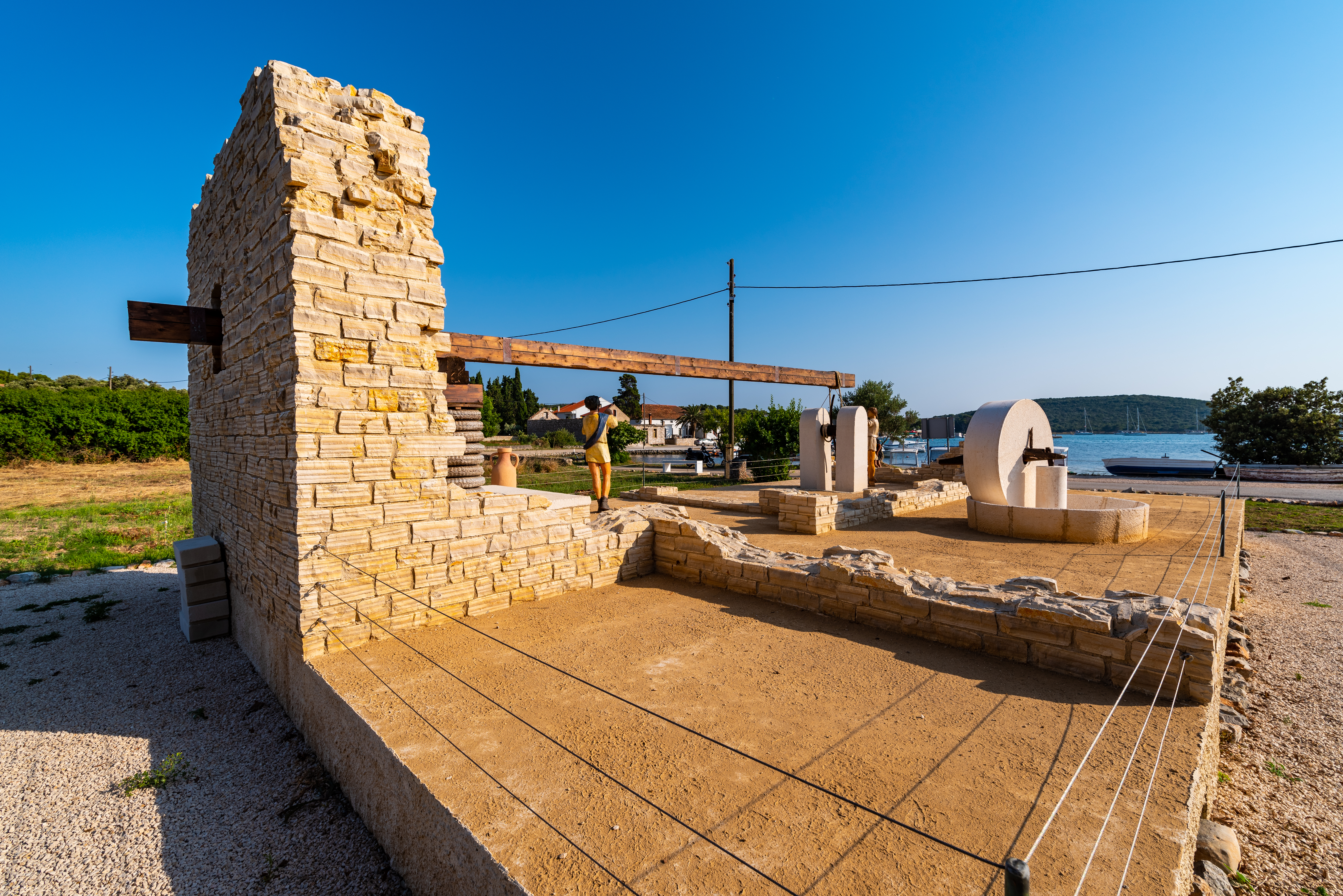 Ancient oil press recunstruction Muline Olive oil